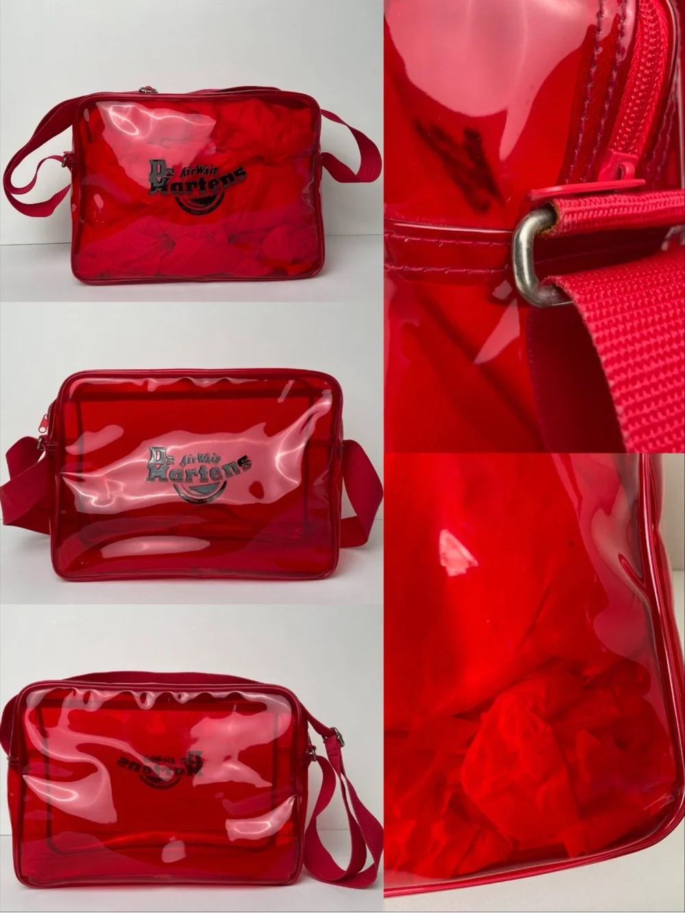 Vintage Dr. Martens Medium Red Messenger Logo Bag